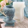 David Head Flowerpot Concrete Mold Silicone Planter Plaster Mould 3D Art Vase Dried Flower Container Pen Holder Molds Home Decor