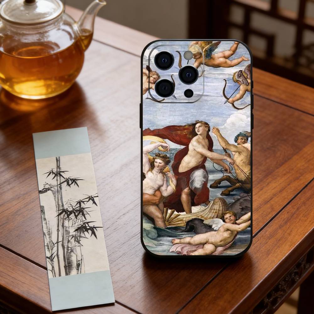 paintings by Raphael Phone Case For iPhone 17, 16,15,14,13,12,11 Plus,Pro Max, Others Soft Black Cover
