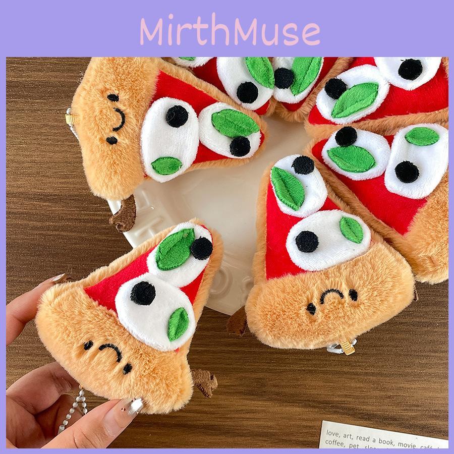 Charming Pizza Plush Toy Keychain Cute Cheese Accessory Perfect For Gifts