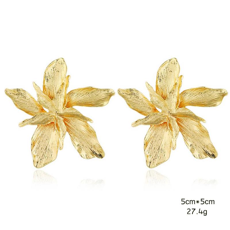 2021 New Big Earrings For Women Girls Gold Vintage Geometric Statement Metal Art Drop Earrings Charm Hoop Round Dangle Modern