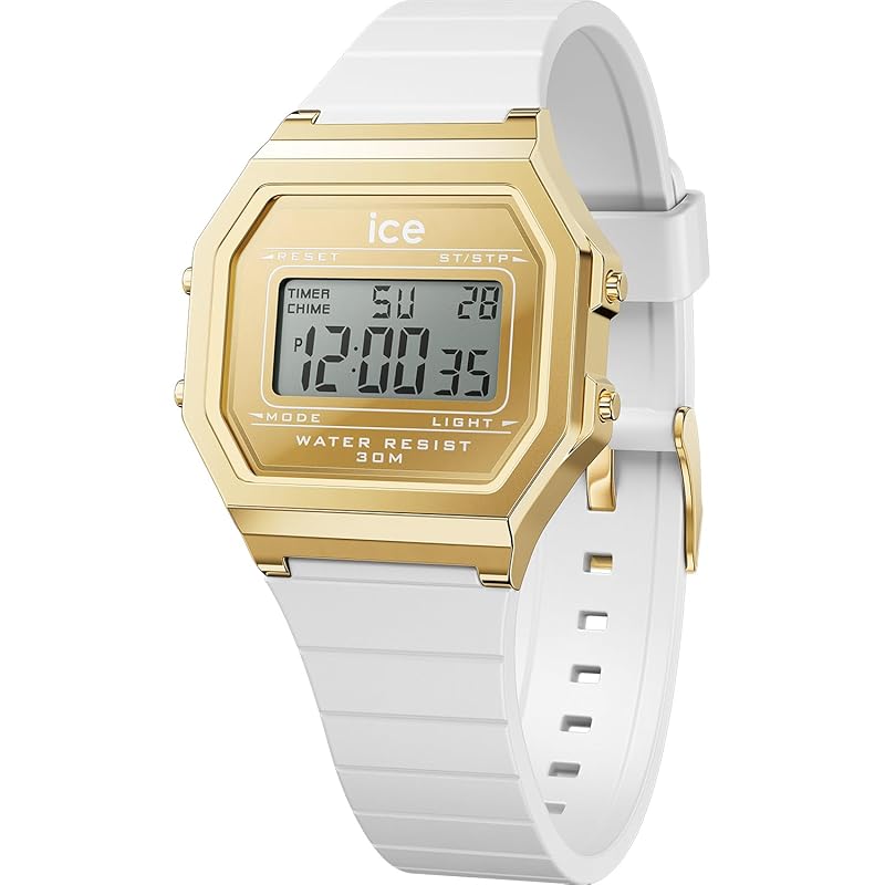 

Authorized distributor [Ice-watch] ice watch clock watch men s ladies 022733 ICE digit ice digit metal gold mirror white small 32mm digital