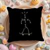Cool CCactus jack Cushion Cover Linen Organic Fabric DoubleSided Printing Breathable Pillow Case Sofa Home Decor Gift