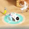 Smart Electric Car Cat Toy Automatic Moving Interactive Toy Color Light Swing Feather Long Battery Life for Indoor Cats