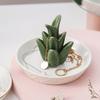 Ceramic Aloe Cactus Rings Holder Trinkets Tray Earrings Necklace Jewelry Organizers Christmas Birthday Gift for Women