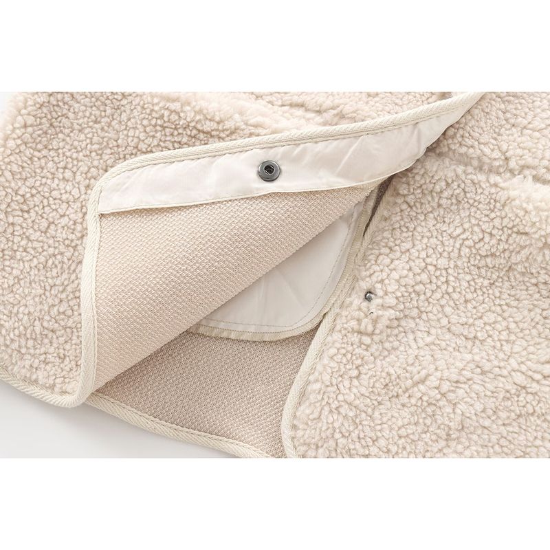 Kaslead New Arrival Women's Clothing Fashion Style Fashion round Neck Pure Color Comfort Teddy Plush Jacket 1228915