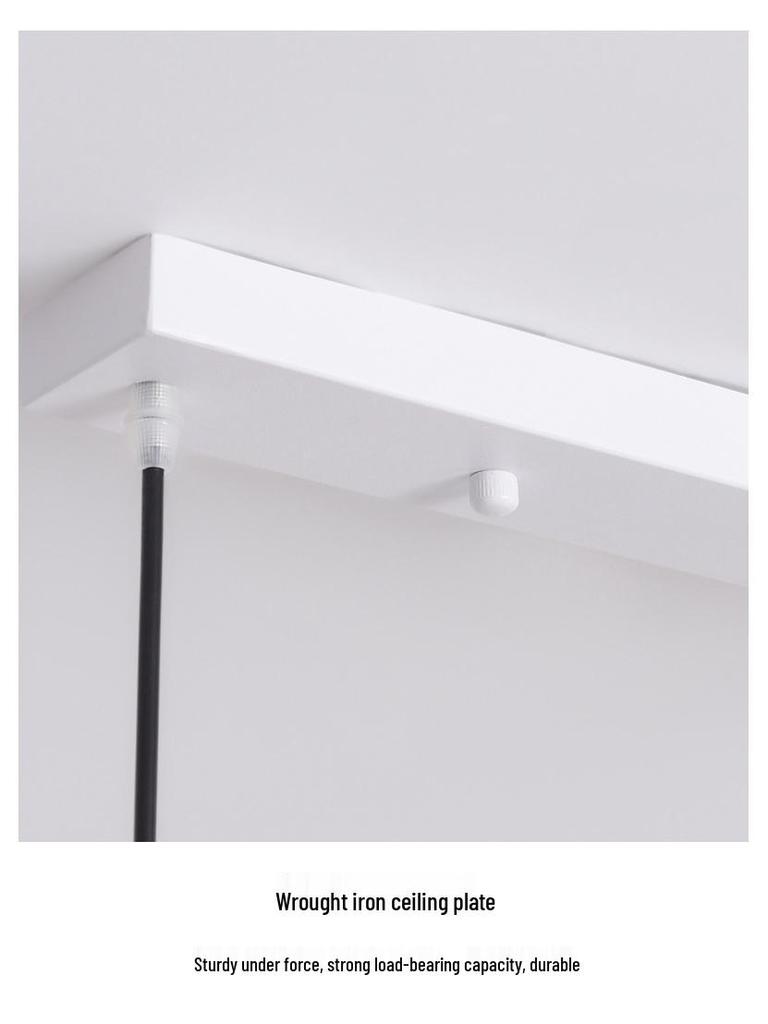 Nordic Minimalist Restaurant Chandelier - Modern Cream Bar Light for Dining Table