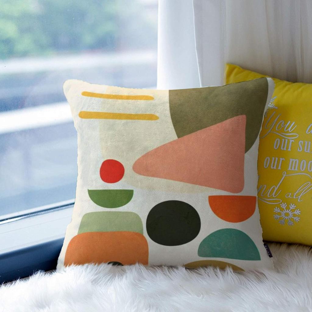 Modern Minimalist Abstract Pillow Cover Minimalist Geometric Peachskin Velvet Cushion