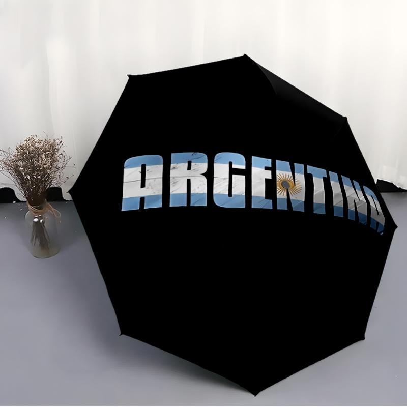 Printed Argentina Football Printed Folding Umbrella,Outdoor,Leisure,And Travel Umbrella,Durable Umbrella Fabric,Birthday And Holiday Gift