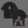 Bleach Urahara Kisuke Printed Tee Men Women Retro Washed Tshirts Oversized Cotton T Shirt Short Sleeve Clothing Harajuku Tshirt