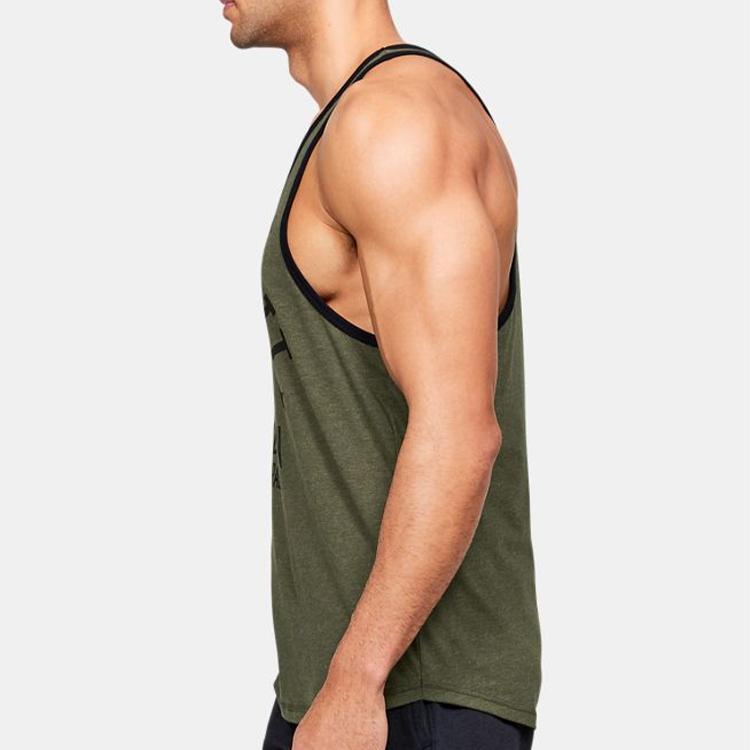 Under Armour Project Rock Pain Into Power Regular Fit Pullover Vest Men Tops Military-Green 1353922-315
