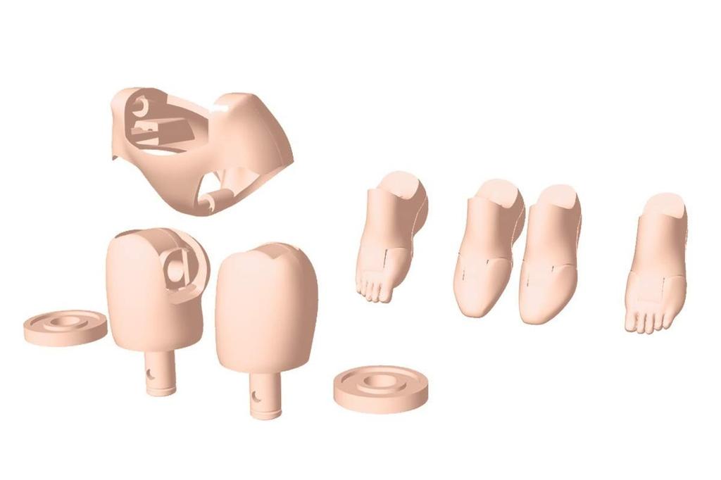 Kotobukiya Megami Device 02 Bottoms Set Skin Color B Total Length 20mm Scale Plastic Model KP569 M.S.G Approx. 1/1
