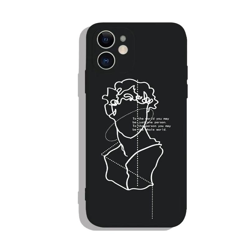 

Чехол для телефона с линейным абстрактным рисунком для iPhone 15 11 12 14 13 Pro Max Mini XS Max XR SE 7 8 Plus Davided Einsteined Силиконовые чехлы iPhone 12ProMax