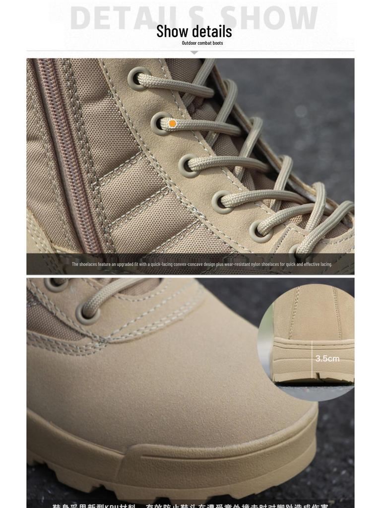 Spring & Autumn High-Top Combat Boots for Men & Women - Outdoor, Desert, Tactical, Military, Summer Camp Couples