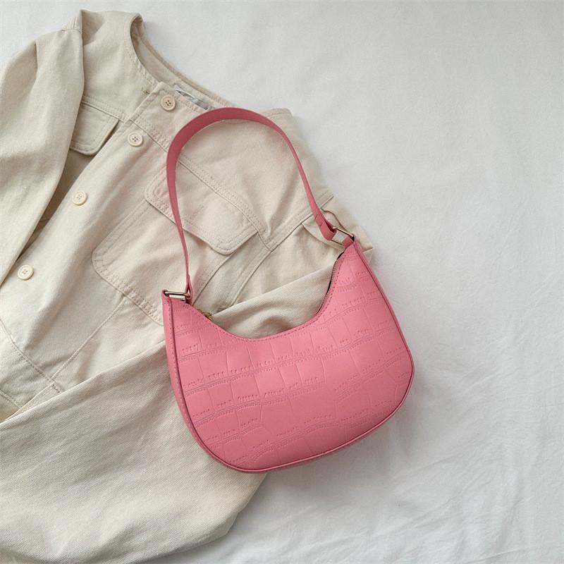 Trendy And Simple New Moon Bag For Women In Black Brown Pink White Khaki Colors Perfect For Daily Use