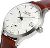 The STAC Authentic Round Classic Watch, Made in Japan, for Men and Women (Bar x Silver Brown)