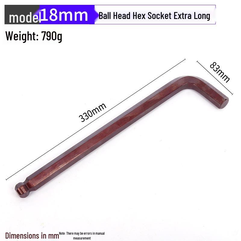 Antik Bronze Rot Extra Lang L-förmiger Kugelkopf S2 Sechskantschlüssel Gehärteter Sechskantschlüssel