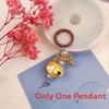Cute Handdrawn Bead Keychain With Alloy Hook For Bags And Keys