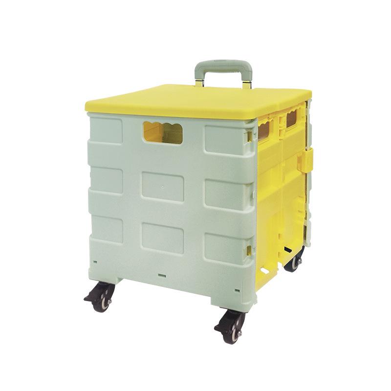 Four-Wheel Folding Portable Shopping Trolley for Vegetables