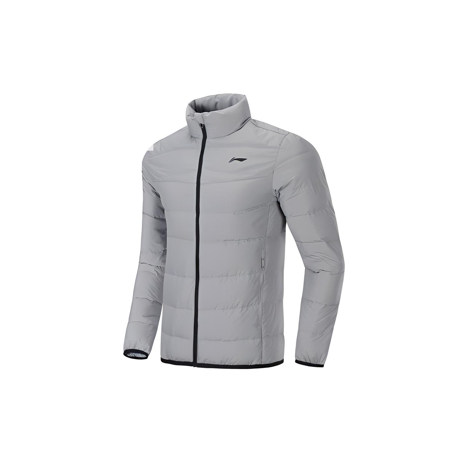 Li Ning Down Jackets Men s Snow Gray Stand Collar Thickened Other AYMP085-2 L