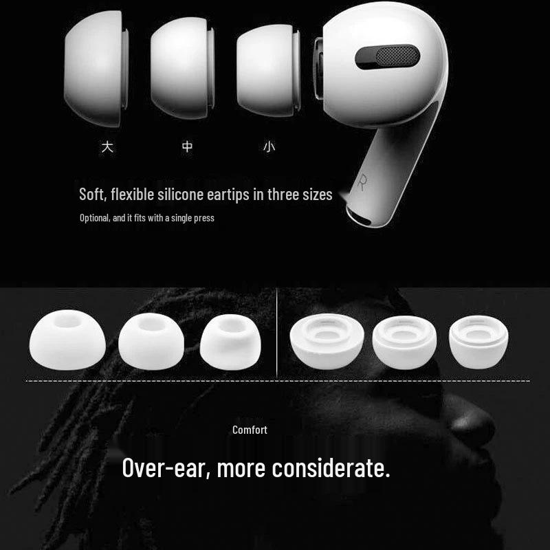 AirPods Pro 2 Ear Tips & Cases: Comfortable Silicone Replacement for 3rd & 5th Gen Apple Earphones