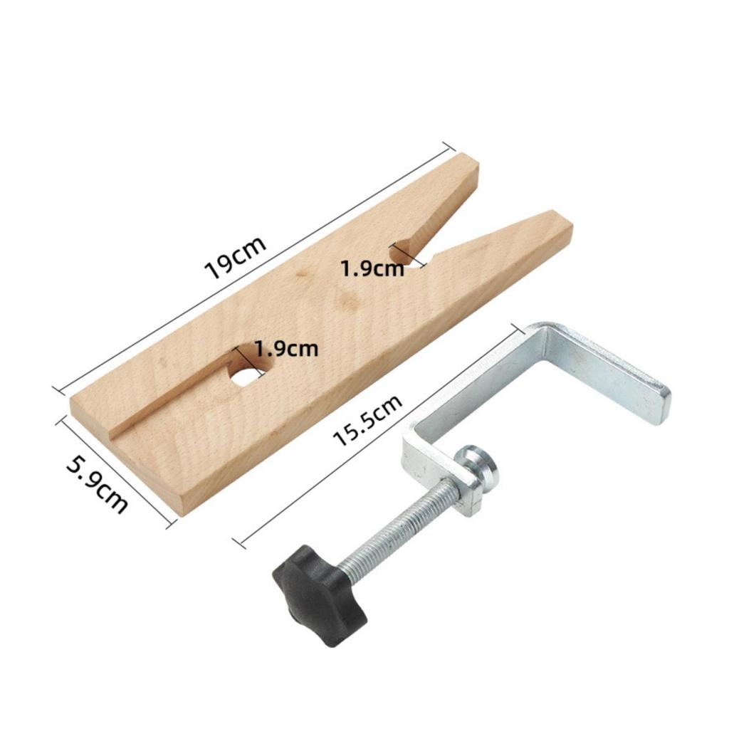 Wooden Jewelry Clamp Sturdy Clamping Block Adjustable for Jewelers