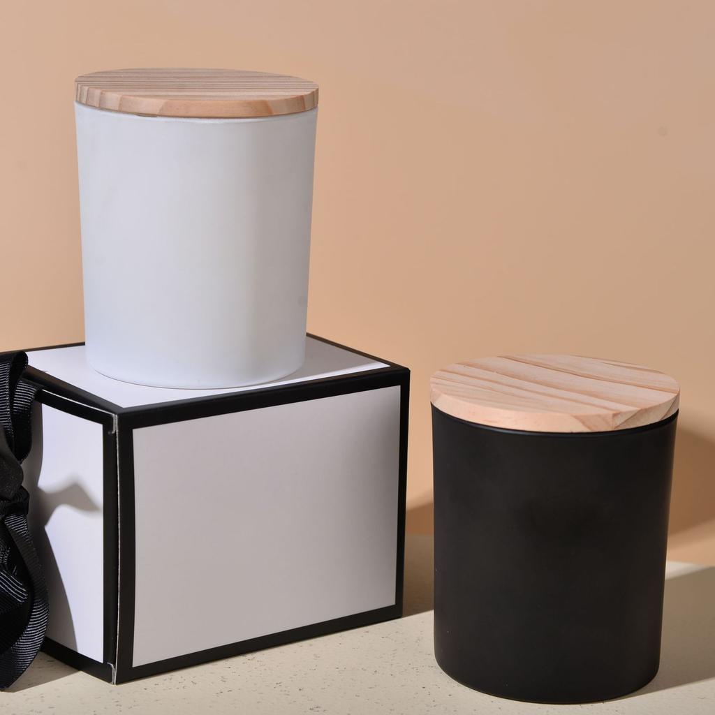 Frosted Candle Glass Cup Aromatherapy Home Decoration Scented Candle Glass Cup High-end Aromatherapy Candle