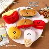 Creative Cute Burger Potato Chip Doll Keychain Bag Pendant Couple Girl Plush Hanging Ornament Gift Bag Accessory