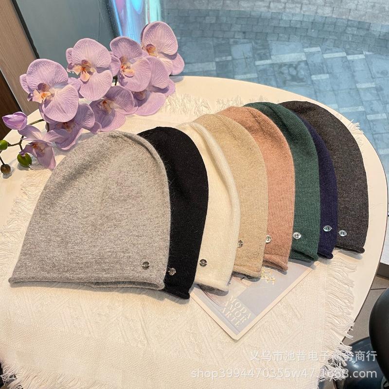 Letter B wool blended pile hat children's autumn and winter new Korean warm winter wool hat