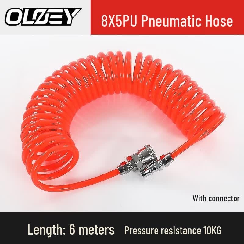 OLOEY PU Thickened Spiral Pneumatic Air Hose with connector