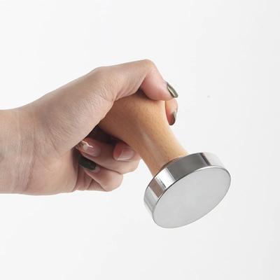 51/53/58mm Espresso Tampers Powder Machine Wooden Handle Coffee Powder Dispenser Filler Base Press Mat Barista Tools Accessories