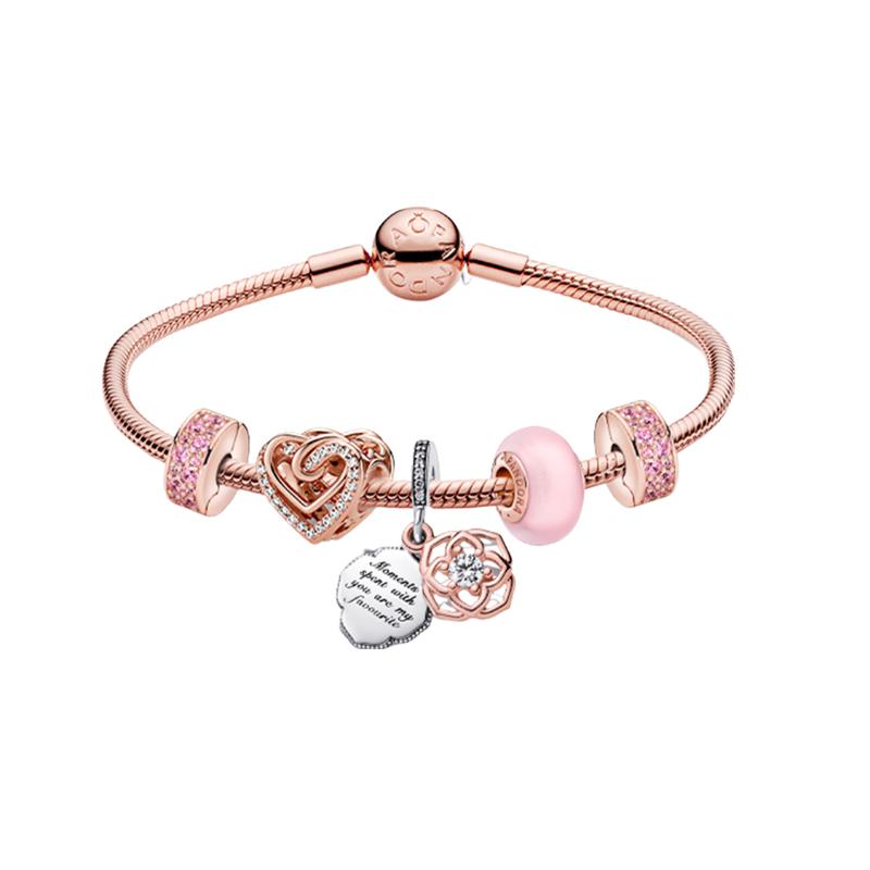 Pandora Hand-painted elegant suit 925 silver