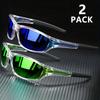 2pcs Sports Polarized Sunglasses for Men Lightweight Night Vision Male Shades Cycling Driving Fishing Fashion Mirror Sunglasses