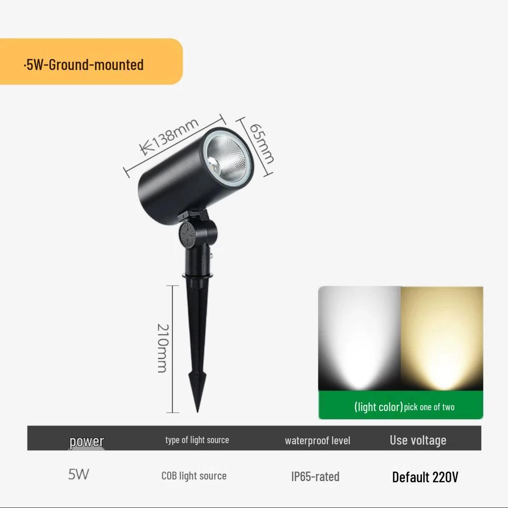 Outdoor LED Garden Spotlight Waterproof for Landscaping, Trees, and Lawns