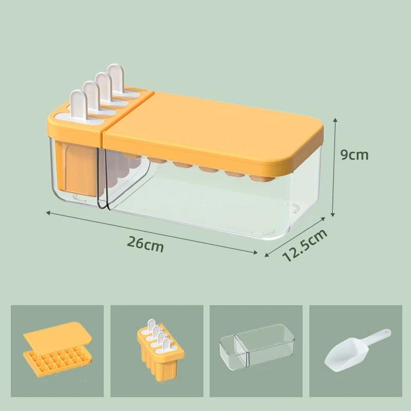 

Коробка для мороженого пищевая два в одном высокая ценность коробка для хоккея с шайбой двухслойная форма для эскимо домашняя кухня форма для мороженого жёлтый