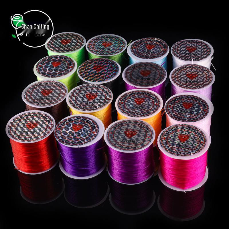 Fil Plat en Cristal Élastique pour Perles DIY et Création de Bracelets