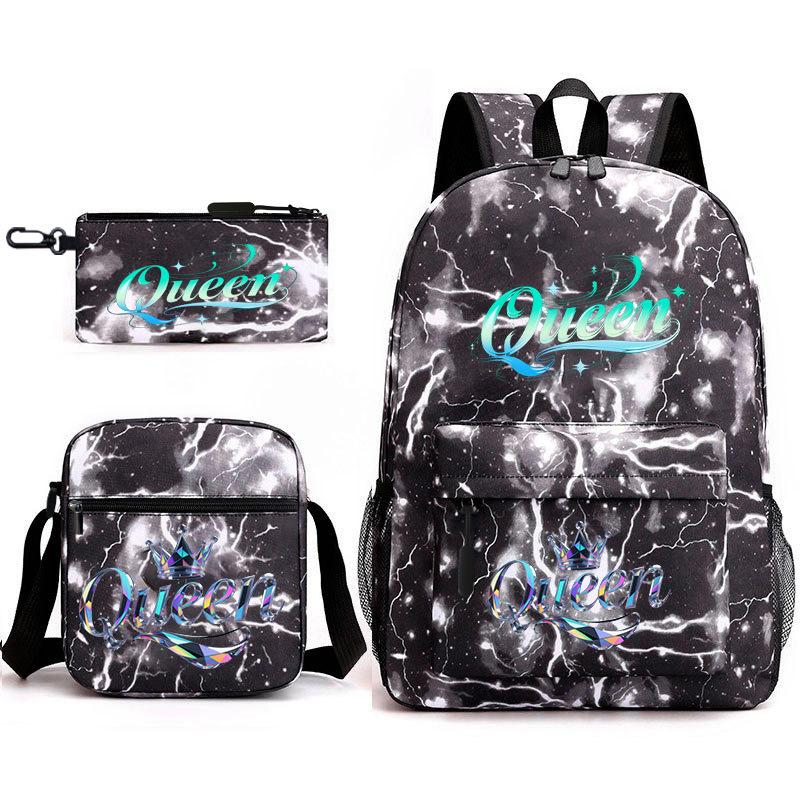 Backpack cute student schoolbag pink schoolbag couple backpack heat transfer printing backpack