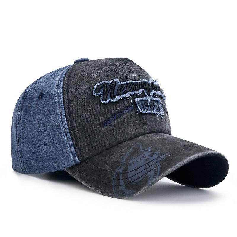 

Men s Vintage Washed Denim Baseball Cap Embroidered Distressed Dad Hat Adjustable Casual Trucker Hat one size