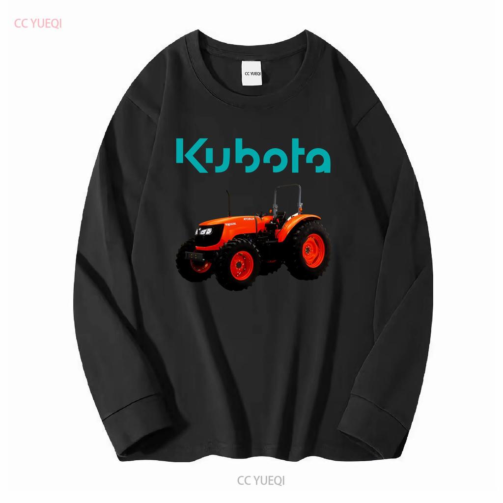 Kubota Tractor Farm Logo Mens Black T Shirt Size S To 3XL Vintage Washed Stylish Casual Designer Clothes Soft