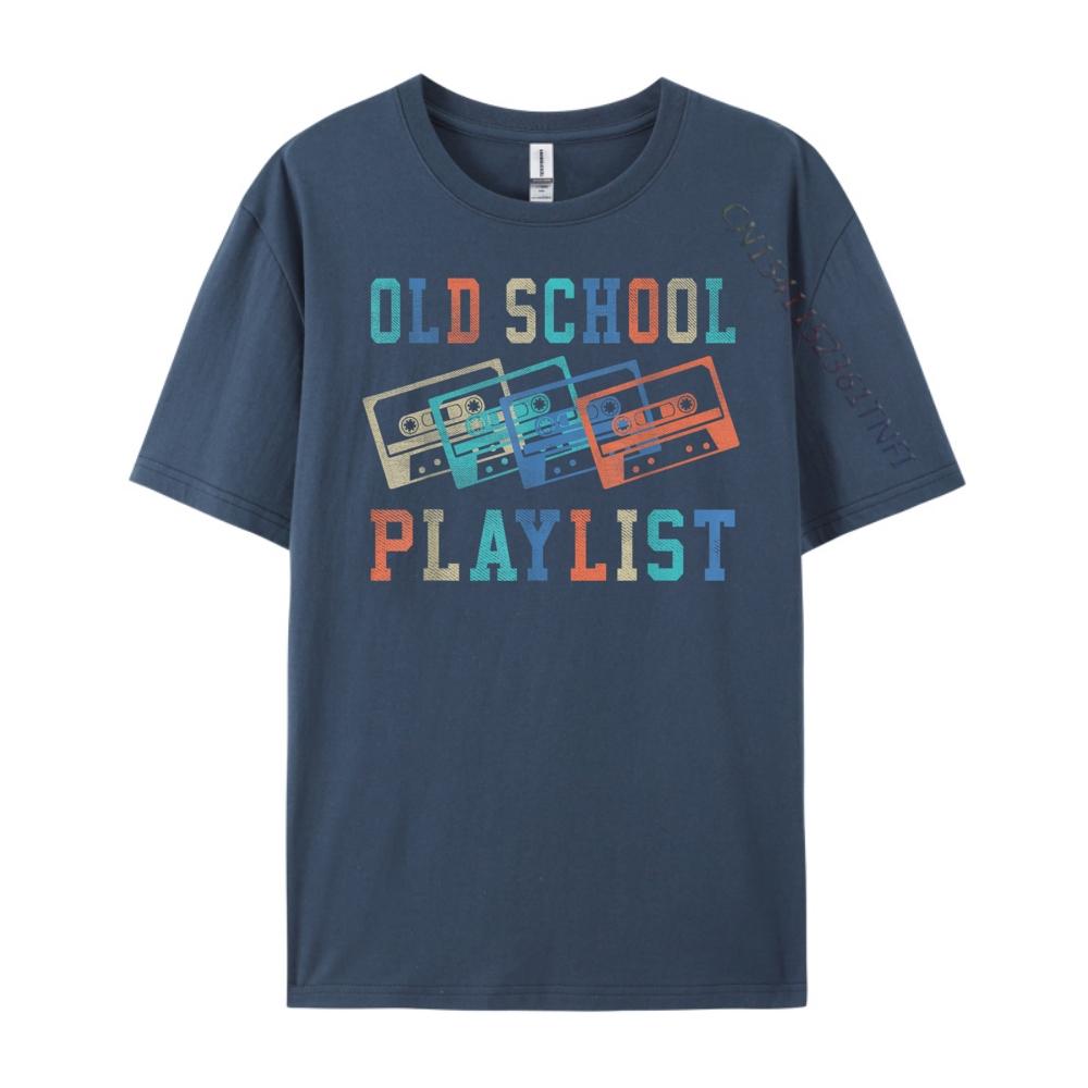 Old School Playlist Rock Cassette Tape Music Old School Band Unisex T Shirts High Quality Mens Clothes Casual