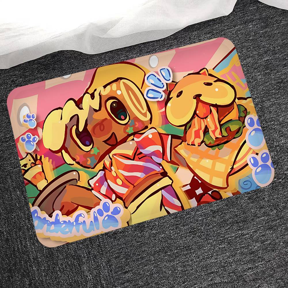 

D-Dandys WorldS Cartoon Entrance Door Mat Washable Non-Slip Living Room Sofa Chairs Area Mat Kitchen Welcome Doormat 40x60cm