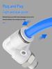 Pneumatic Push-to-Connect Elbow Nozzle PL4-M5 PL8-01-02