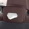 Car Tissue Holder Storage Box Zipper Closure Solid Color Easy To Clean Hanging Paper Towel Storage Box Car Interior Decor