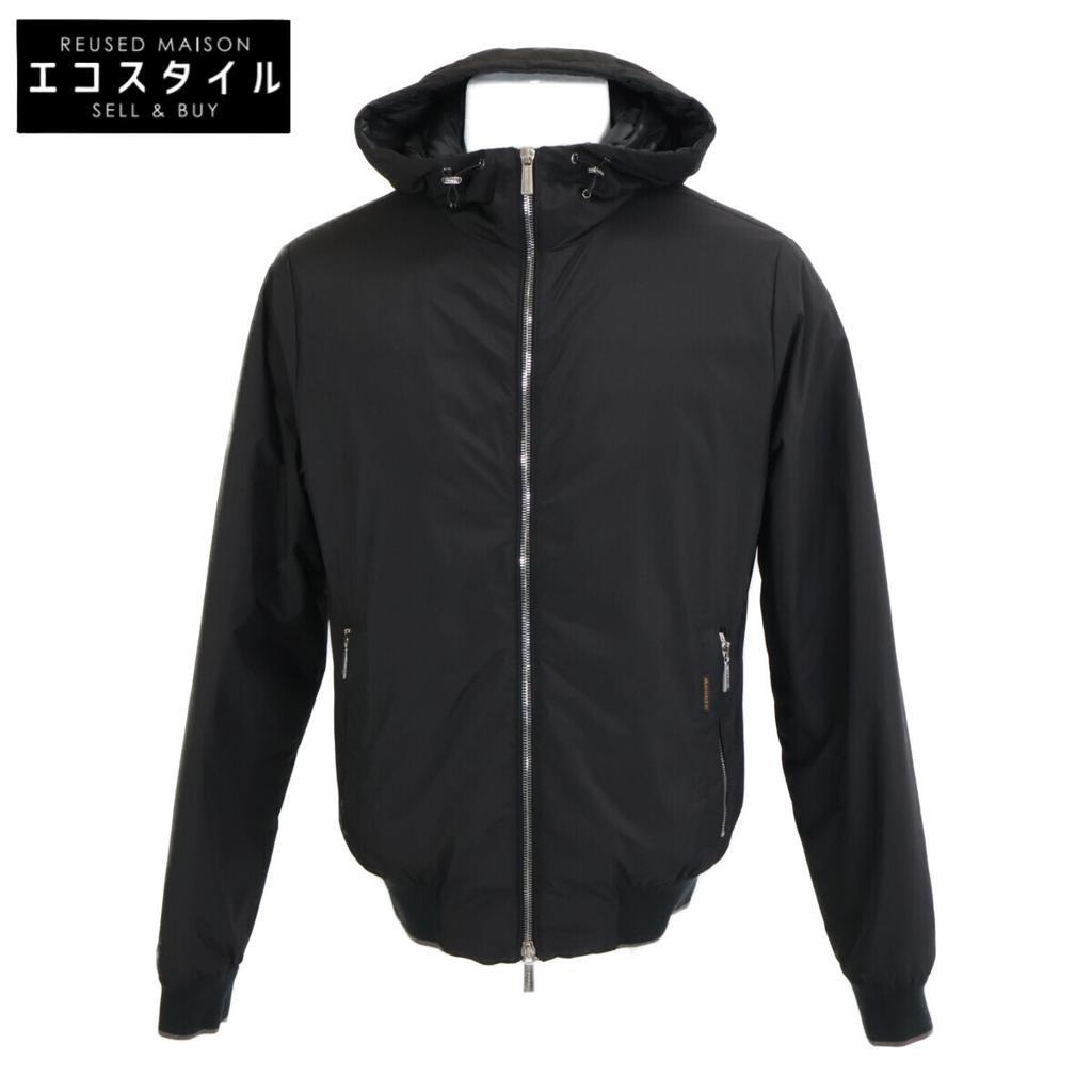 MOORER Excellent Condition ONIRO-STP Technical Fabric ACQUA PROOF Bhutan Quilted Goose Down Hoodie Jacket 48 blackUsed