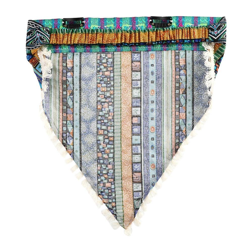 Floral Head Kerchief Scarf Ethnic Style Triangle Head Scarves Stretch Women Turban  Summer