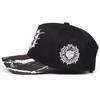 Unisex Gothic D Kratzspuren-Stickerei Persönlichkeit Baseballkappe Street Hip-Hop Kappen Frühling Herbst Outdoor Freizeit Hüte Reisezubehör für Damen Herren