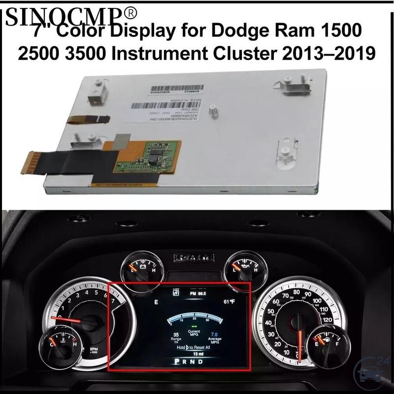 7  Gauge Cluster LCD Screen Display Panel DJ070NA02B DJ070NA-02E P68242852AD P68280833AC For Dodge Ram 1500 2500 3500 2013-