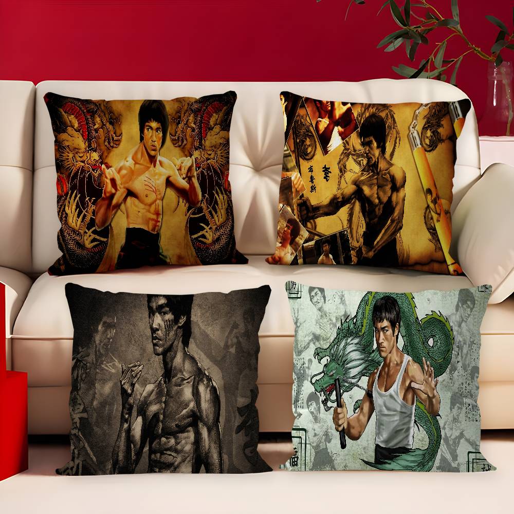 Jmg Clothing Unisex B-Bruces L-Lee Pillow Cover Sofa Cushion Cover Home Room Decoration Children Gift