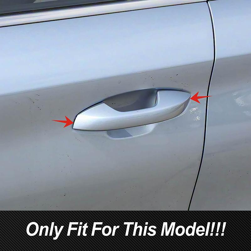 Car Styling Door Handle Frame Decoration Cover Trim For BYD Yuan PLUS  Carbon Fiber Color Exterior Accessories