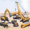 Zabawki pojazdy budowlane dla chłopców Stop+Plastik Model Ciągnika Koparki Spycharki Dźwigu Ciężarówki Odlewany Model Kolekcja Dziecięca Prezenty