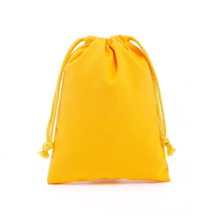 Eco-friendly White Cotton Drawstring Pouch - Custom Canvas Storage Bag